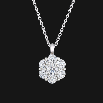 Diamond flower pendant