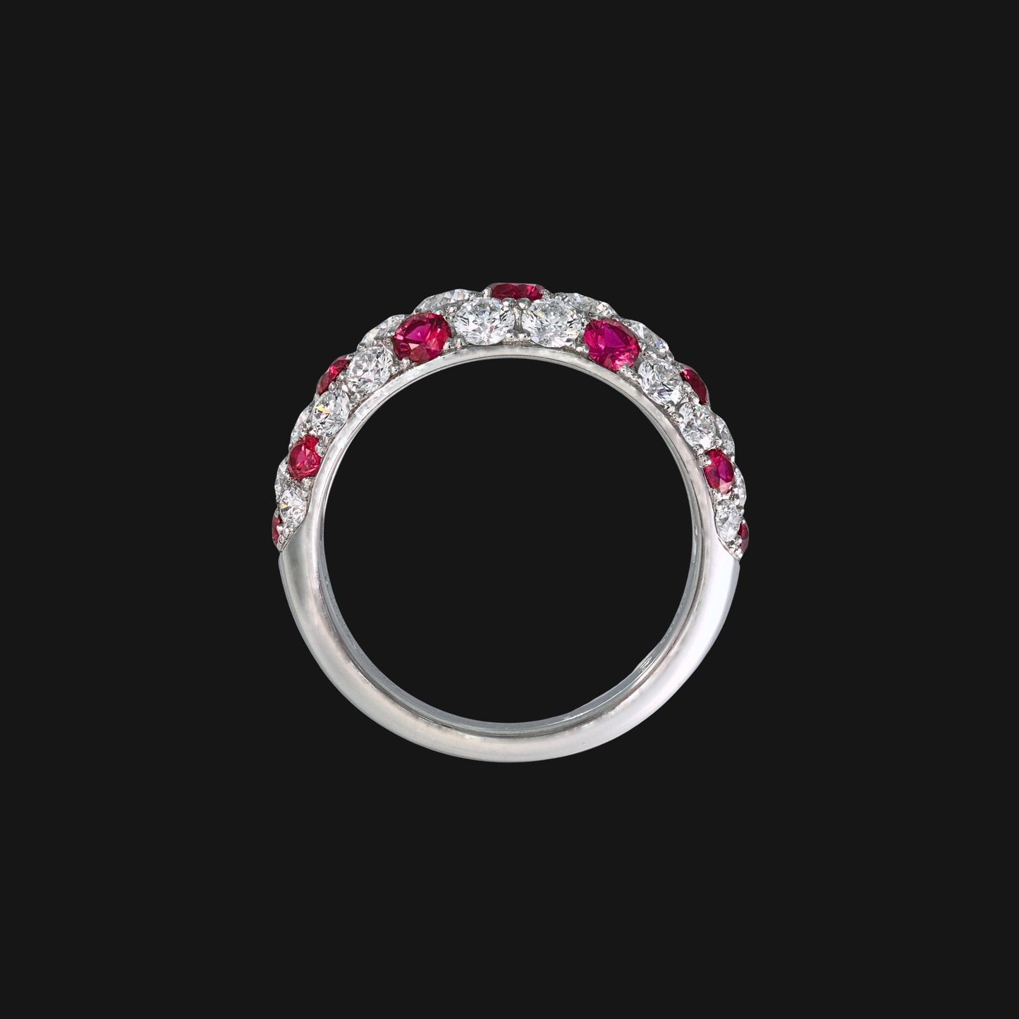 Ruby diamond pave ring