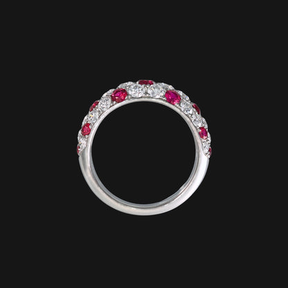 Ruby diamond pave ring