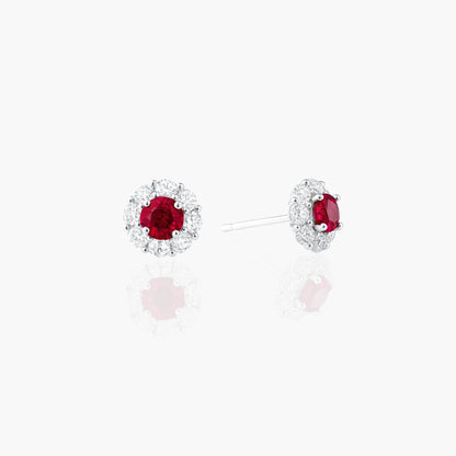 ruby diamond earrings