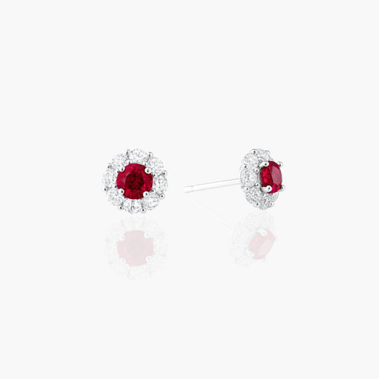 ruby diamond earrings