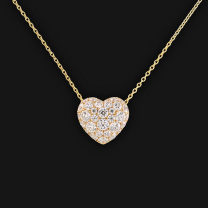 K18 Diamond Heart pave pendant 2.0ct