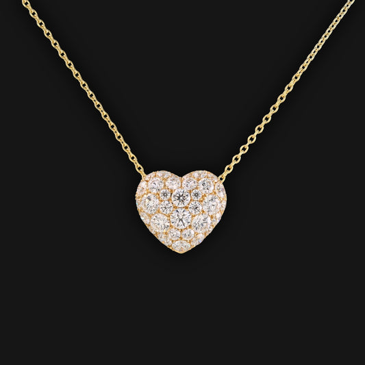 K18 Diamond Heart pave pendant 2.0ct