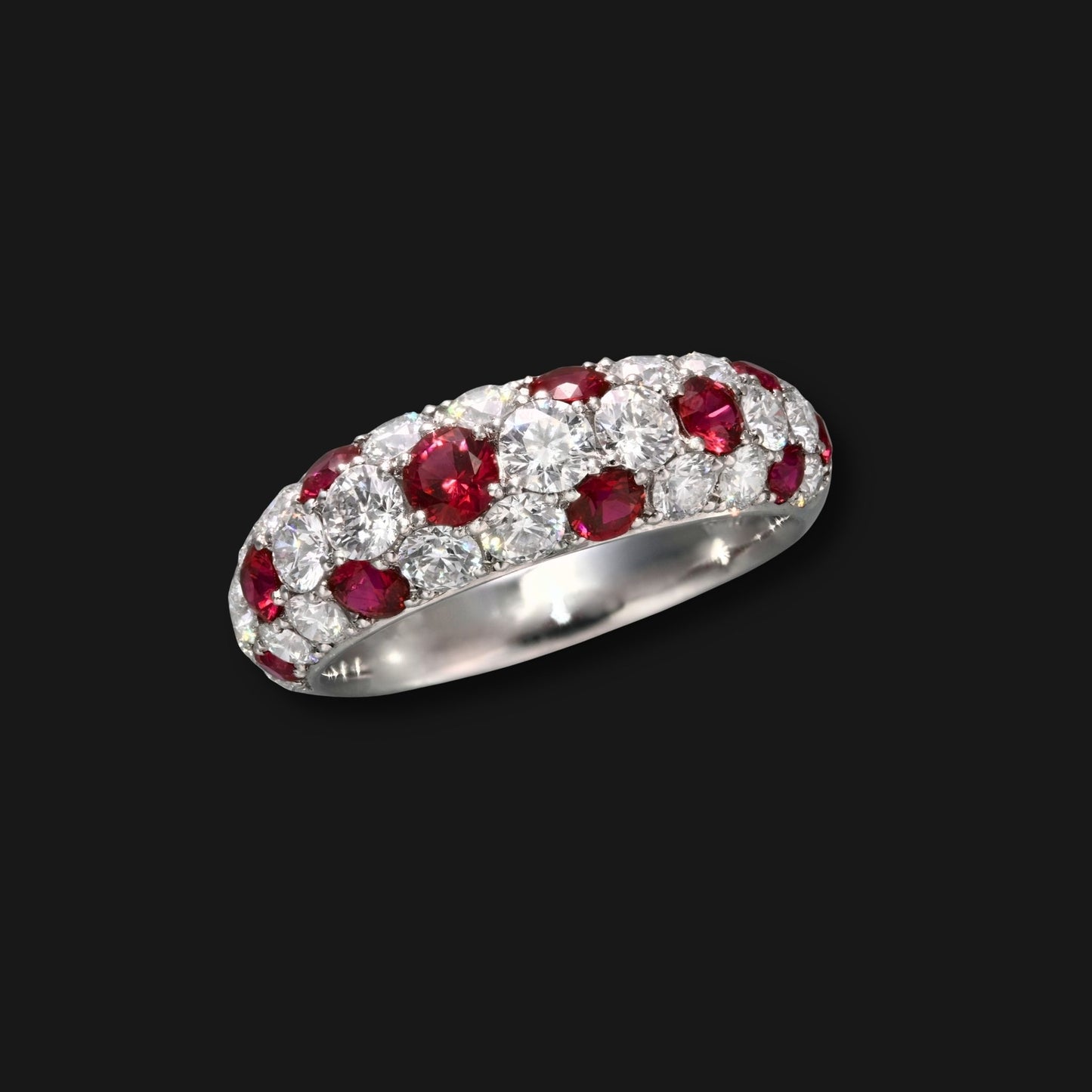 Ruby diamond pave ring