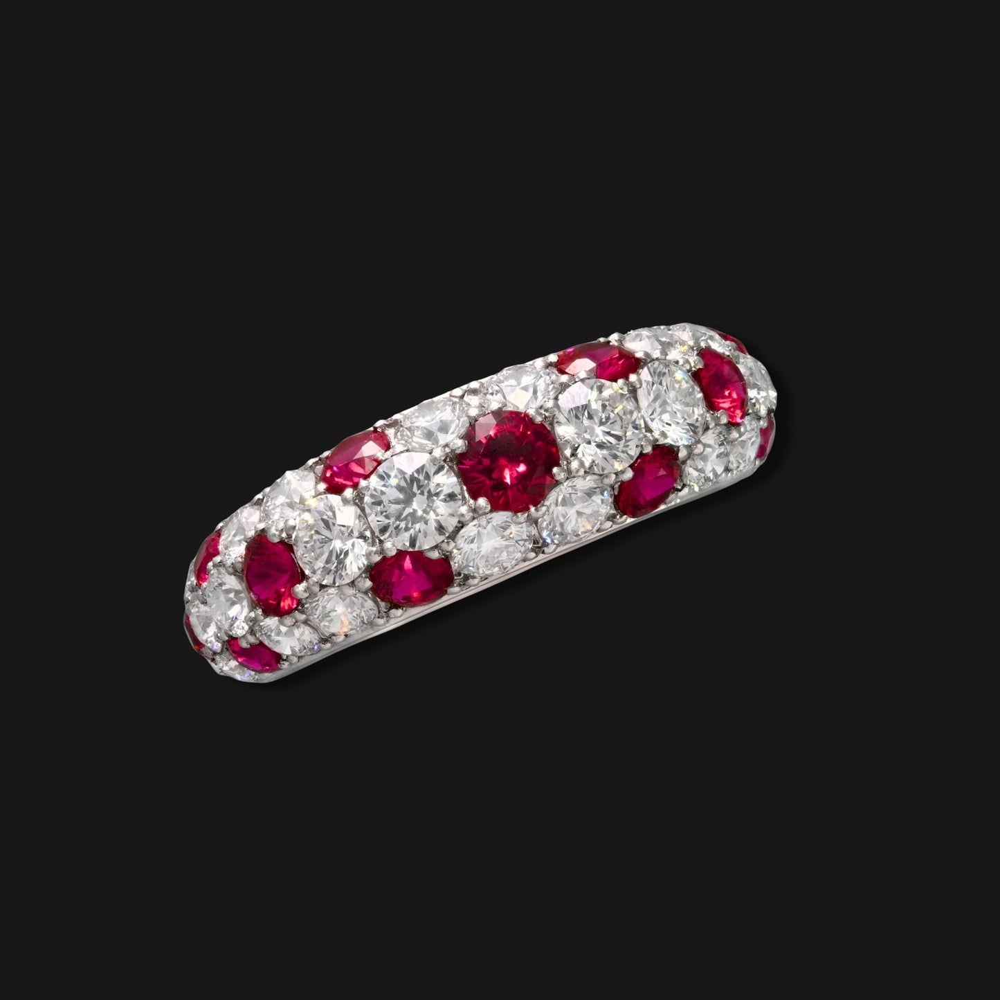 Ruby diamond pave ring