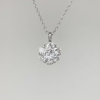Diamond flower pendant