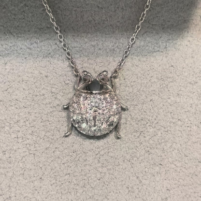 Diamond lady bug pendant
