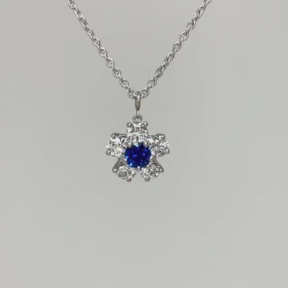 sapphire diamond pendant