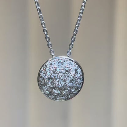 Diamond round pave pendant 1.5ct
