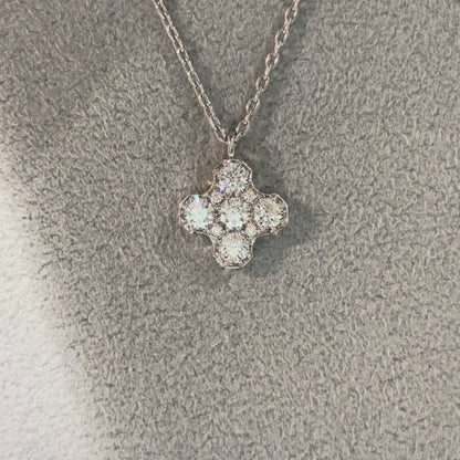 Diamond symmetry cross pendant 0.3ct