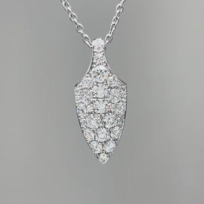 Diamond arrow pave pendant 1.0ct