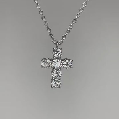Diamond cross pendant 0.8ct