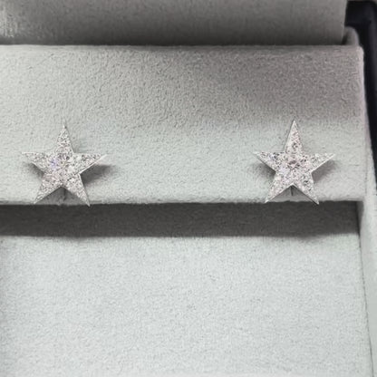 Diamond star earrings