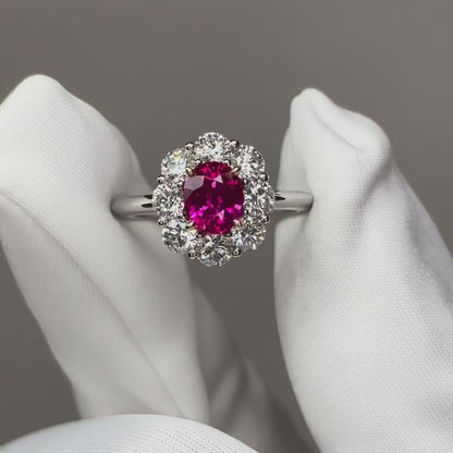Ruby diamond ring
