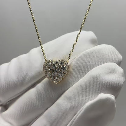K18 Diamond Heart pave pendant 2.0ct