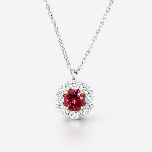 Ruby diamond pendant